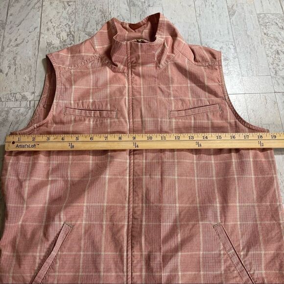 Christopher & Banks Red Cream Plaid Cotton Vest Size Small - Picture 11 of 13